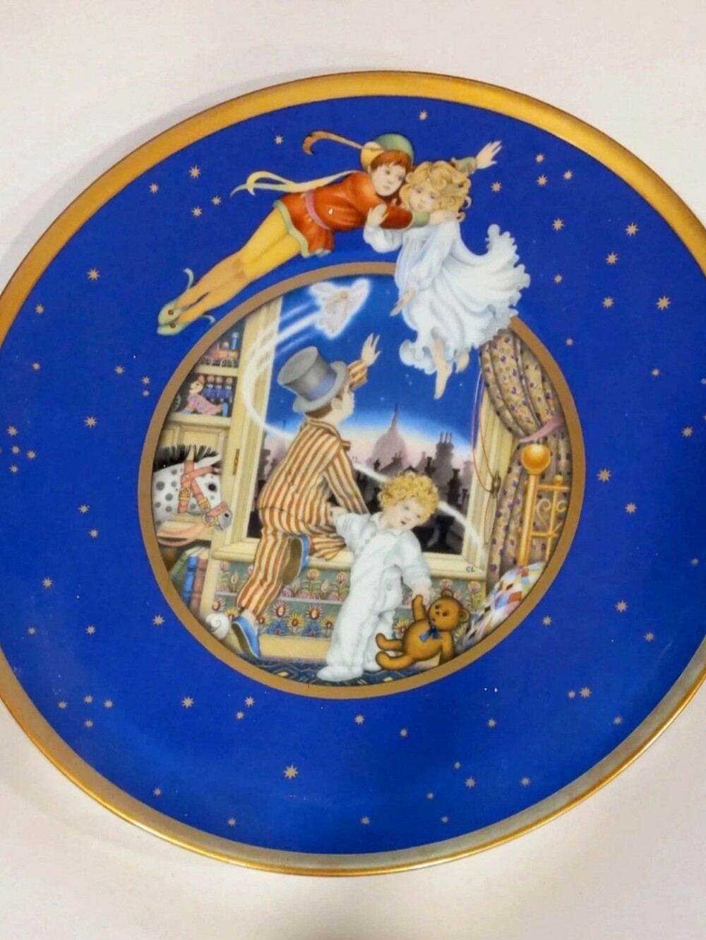 Vtg Franklin Porcelain THE PETER PAN 75th Anniversary Decorative Plate 1979